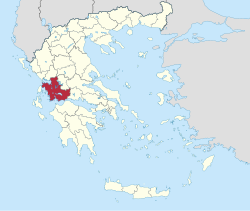 埃托洛阿卡纳尼亚专区在希腊的位置