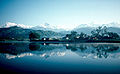Reflection of Annapurna range in the lake
