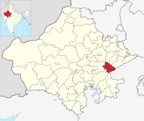 Positionskarte des Distrikts Sawai Madhopur