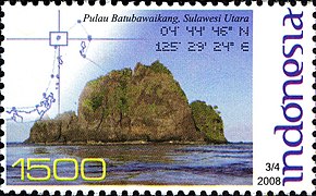 Stamp of Indonesia - 2008 - Colnect 248213 - Batubawaikang Island.jpeg