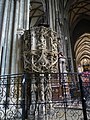 Deutsch: Kanzel mit den Büsten der Kirchenväter Augustinus, Gregor I und Hieronymus English: Pulpit with St. Augustine, St. Gregory I, and St. Jerome