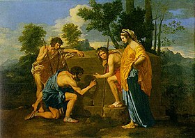 Os pastores de Arcadia (Et in Arcadia ego) (final da década de 1630), Museu do Louvre