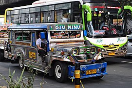 A jeepney and a bus