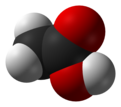 ඇසිටික් ඇසිඩ් අම්ලයේ අවකාශ සැකිල්ලක්