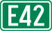 Cartouche signalétique représentant la E42