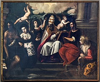 Saint Grégoire et autres saints Antonio Vassilacchi