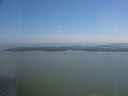 Aerial view of Catawba Island from the west