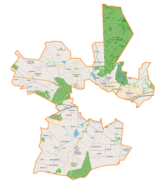 Mapa konturowa gminy wiejskiej Chełm, blisko centrum u góry znajduje się punkt z opisem „Parypse”