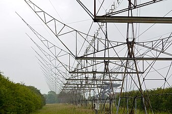 Remains of the 4C Array, with One-Mile Telescope in the background