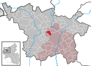 Poziția Hinterweiler pe harta districtului Vulkaneifel