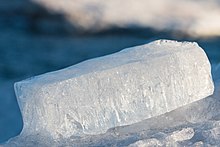 Un bloque de auga sólida (xeo)