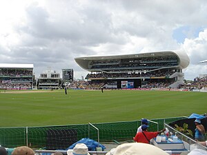 Kensington Oval during the Final of the 2007 Cricket World Cup, looking towards the Worrell, Weekes and Walcott stand