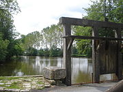 Il ponte-chiusa di Clavières, ad Ardentes, nel 2008