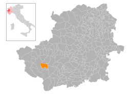 Locatie van Massello in Turijn (TO)