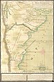 Mapa de las costas patagónicas del marqués de Loreto Nicolás del Campo de 1786 en donde se menciona a la cordillera de los Andes como cordillera de Chile.