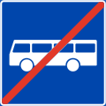 End of bus lane