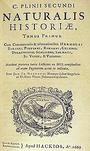 Naturalis historian kansilehti 1600-luvulta.