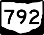 State Route 792 marker
