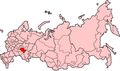 Tatarstan on the map of Russia