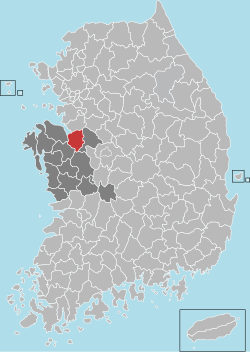 Location in Sooth Korea