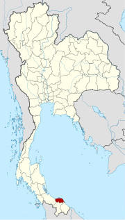 Karte von Thailand mit der Provinz Pattani hervorgehoben