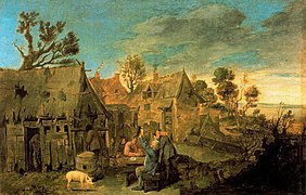 Adriaen Brouwer - Village Scene with Men drinking.jpg