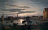 Puerto de Copenhague a la luz de la luna (1846)