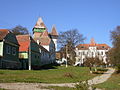 Kirche und Schule in Iacobeni