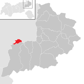 Poloha obce Itter v okrese Kitzbühel (klikacia mapa)