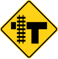 W10-4L T intersection with parallel tracks (left)