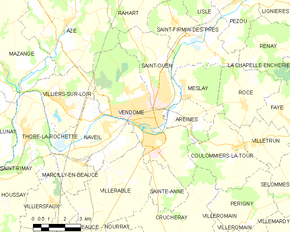 Poziția localității Vendôme