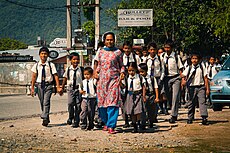 Iskolások Pokharában