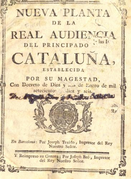 Decreto de Nueva Planta de 1716.