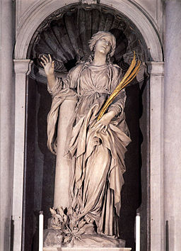 Skulpturen Sankta Bibiana av Giovanni Lorenzo Bernini.