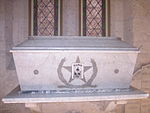 Davy Crocketts, William Travis och Jim Bowies förmenta grav i San Antonio.