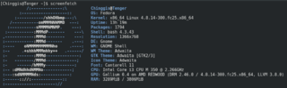 运行于Fedora上的Screenfetch