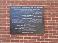 Toombs County Courthouse sign on building