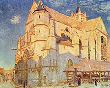 Alfred Sisley : Iglesia de Moret , 61x82 cm.,1893