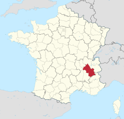 Izēras atrašanās vieta Francijā