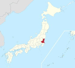 Ibarakin prefektuurin sijainti Japanissa