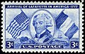 175 aniversario de la llegada de Lafayette a América en 1777, emisión de 1952