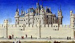 Der Louvre im Stundenbuch Très Riches Heures, um 1440