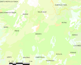 Mapa obce Murato