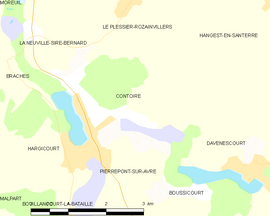 Mapa obce Contoire