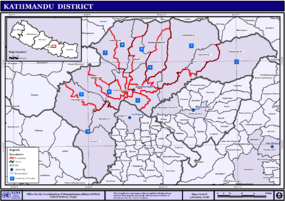 Mapa do distrito de Catmandu