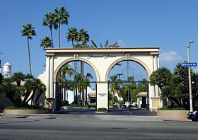 L'entrée de Paramount Studios dans le quartier hollywoodien de Los Angeles en Californie, États-Unis.