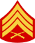 Three chevrons with crossed rifles