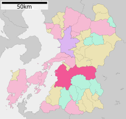 Location of Yatsushiro in Kumamoto Prefecture