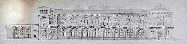 Plan d'élévation générale, 1880.