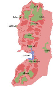Cisgiordania - Localizzazione